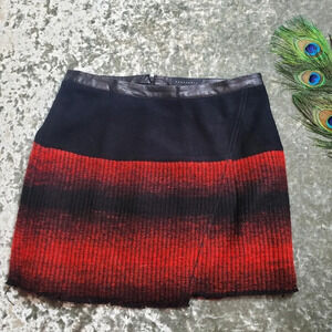 Sanctuary Sarape Skirt In Black & Red